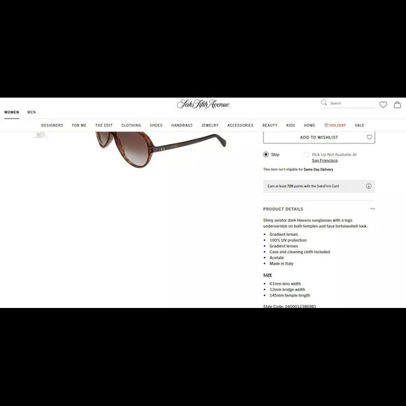 Celine Paris Havana Brown Sunglasses Aviator Style Frames Made in Italy Chic - Picture 2 of 10